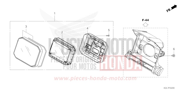 COMPTEUR von ADV 350 SPANGLE SILVER METALLIC (NHA49) von 2023